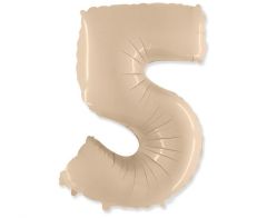 Folijski balon broj 5 Cream 102 cm