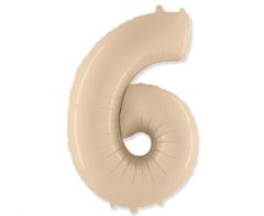 Folijski balon broj 6 Cream 102 cm