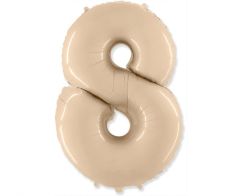 Folijski balon broj 8 Cream 102 cm