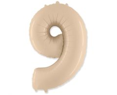 Folijski balon broj 9 Cream 102 cm