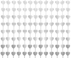 Folijska Zavijesa Hearts mat Silver 100x200 cm