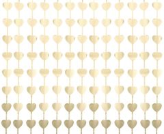 Folijska Zavijesa Hearts mat Light Gold100x200 cm