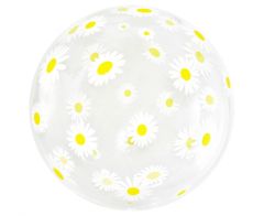 Aqua Crystal Daisies 20" pvc balon