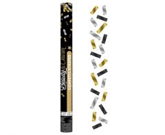 Confetti Cannon B&C Gold,Silver,Black stripes top na ispaljivanje 60 cm