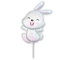 Mini 14"FX Happy Bunny folijski balon na štapiću