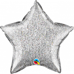 Standard Zvijezda Glittergraphic Silver folijski balon