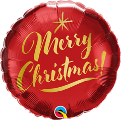 Standard Christmas Gold Script Red folijski balon
