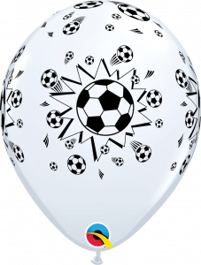 Lateks baloni 28cm Soccer Balls White 