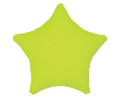 Standard Star Neon Yellow folijski balon