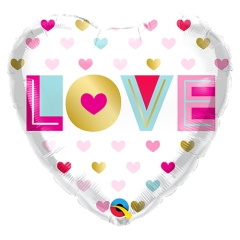 Standard Heart Love Metallic Hearts folijski balon