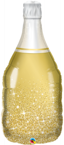 Mini Gold Bubbly Wine Bottle folijski balon na štapiću