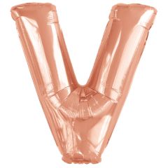 Folijski balon slovo V RoseGold