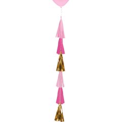Pastel pink pom pom trakica