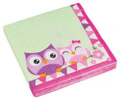 Happy Owl salvete 33x33cm