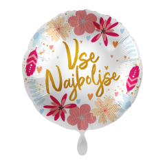 Standard Vse Najboljše Celebration Flovers folijski balon