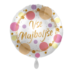 Standard Vse Najboljše Shiny Dots Birthday folijski balon