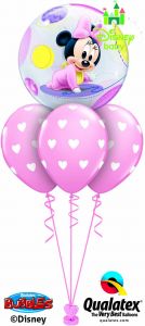Helijski buket Bubble baloni Baby Minnie