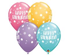 Latex baloni 28 cm Happy Birthday Dots & Sprinkles