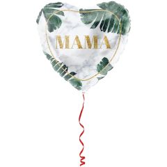 Standard Mama Hibiscus Leaves Heart folijski balon