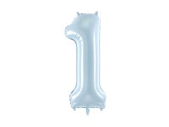 Folijski balon broj 1 Light Blue 