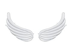 Maxi Wings white folijski balon 104x60 cm