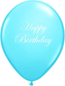 Latex baloni 30 cm Happy Birthday Pastel Blue