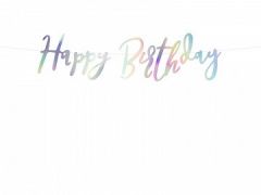 Happy Birthday natpis Iridescent