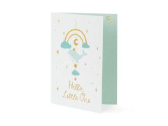 Čestitka Hello Little One Light Tiffany Blue