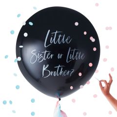 Latex balon 90 cm Gender Reveal Little Sister or Brother