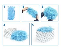 Dekoracijski isjeckani papir Light Blue