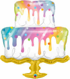 Maxi Rainbow Drip Cake folijski balon