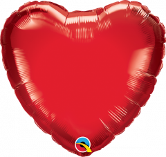 Mini Srce folijski balon na štapiću 22,5cm - Ruby Red