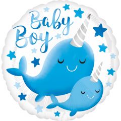 Standard Narwhal Baby Boy folijski balon