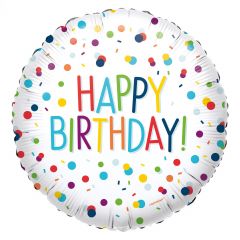 Standard EU Confetti Birthday folijski balon