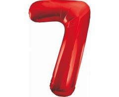 Folijski balon B&C broj 7 Red 85 cm