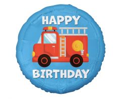 Standard Fire Fighter Happy Birthday folijski balon