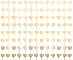 Folijska Zavijesa Hearts mat Light Gold100x200 cm