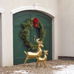 Maxi Standing Reindeer gold folijski balon 124x80 cm