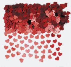  Sparkle Hearts Red konfeti
